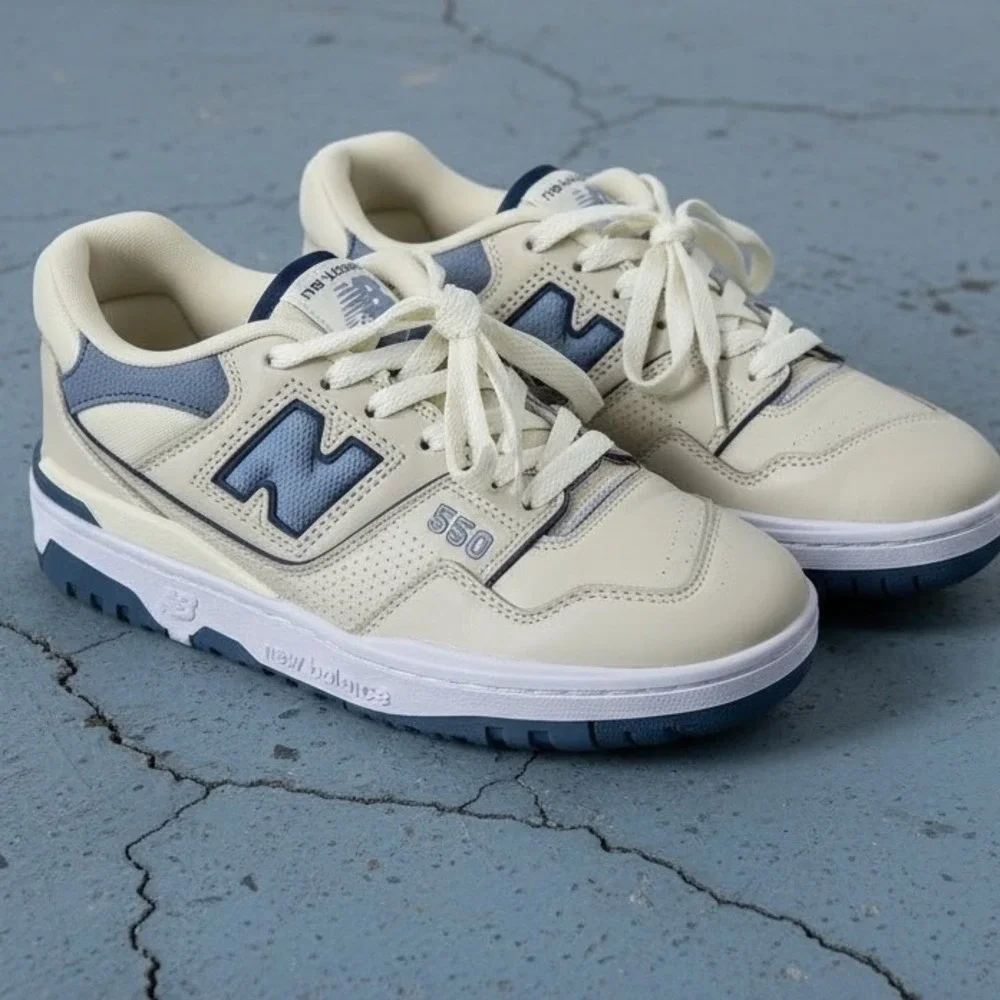 New Balance 550 Sea Salt Blue Mens Size 7 BB550PLA Retro Basketball Sneakers